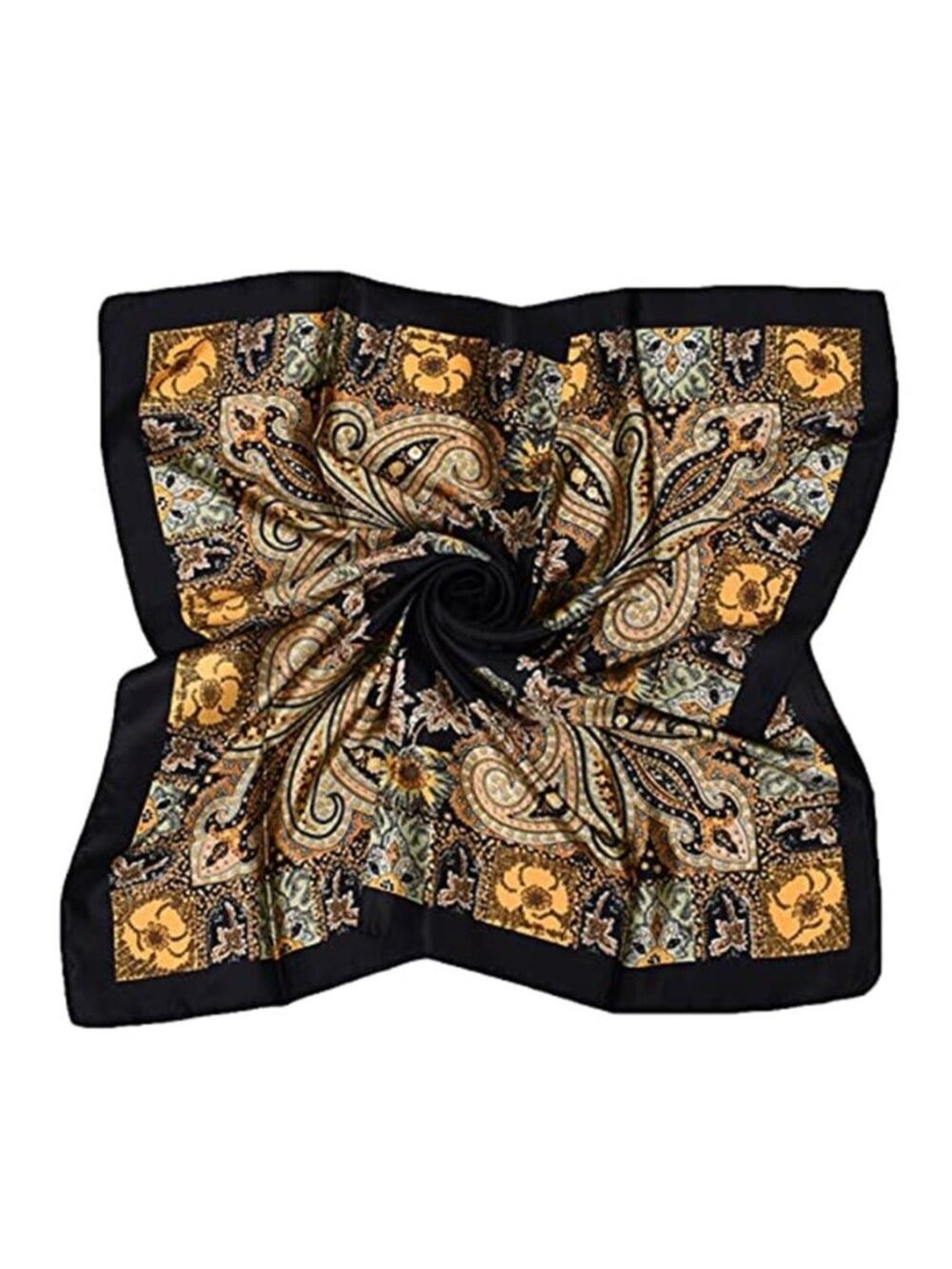 35 x 35 Women's Fashion Pattern Large Square Silk Like Hair Scarf Head Sleeping